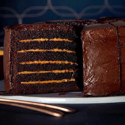 6-layer Chocolate & Salted Caramel Fudge Cake