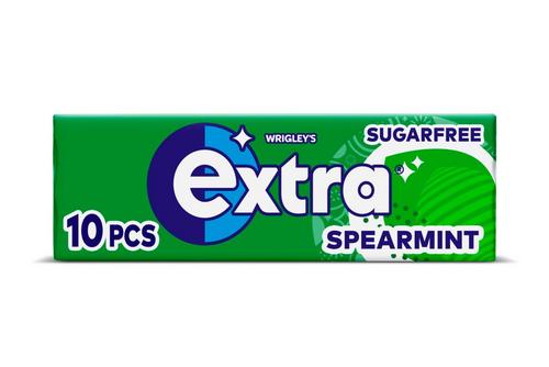 Wrigley's Extra Spearmint Chewing Gum Sugar Free 10 Pieces