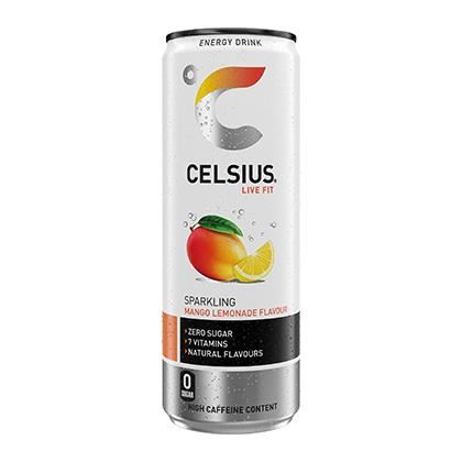 Celsius Sparkling Mango Lemonade 355ml (Case of 12)