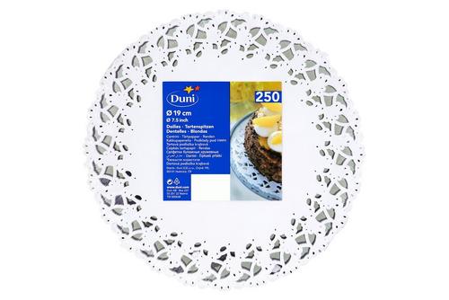 Duni 250 White Doilies 19cm