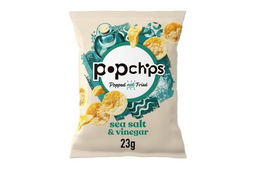 Popchips Sea Salt & Vinegar Crisps 23g