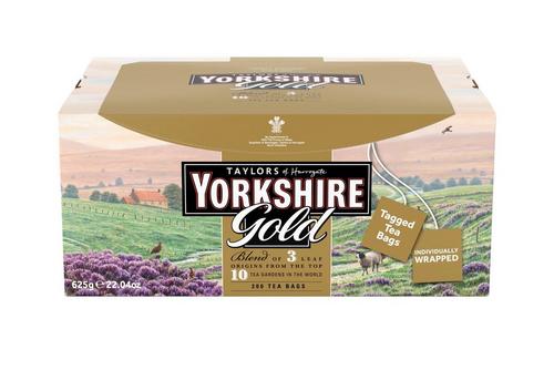 Yorkshire Tea Gold Tagged & Enveloped