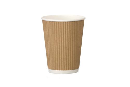 Double Wall Ripple Cup Kraft 12oz