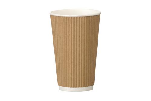 Double Wall Ripple Cup Kraft 16oz