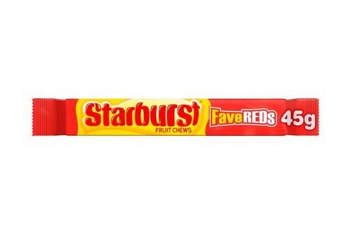 Starburst Fave Reds Vegan Chewy Sweets Fruit Flavoured Bag 45g