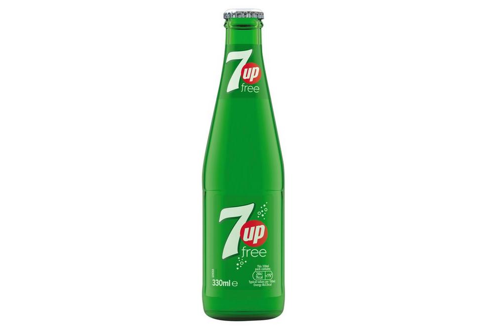 7UP Free Glass Bottle 330ml