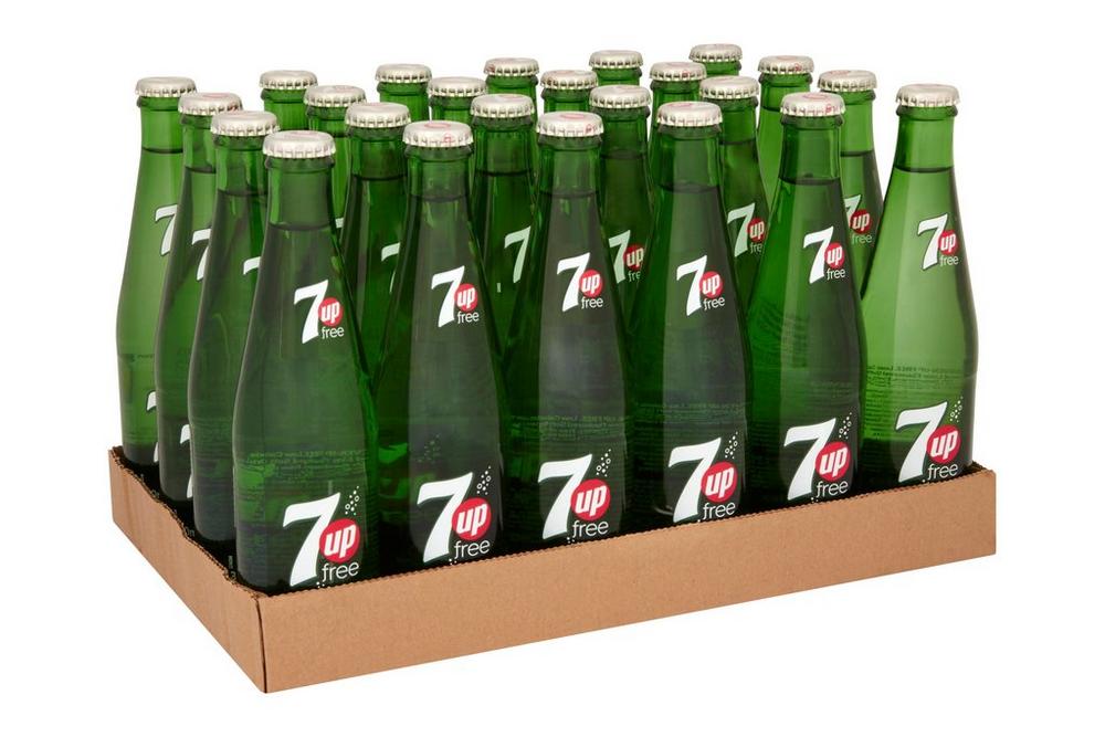 7UP Free Glass Bottle 330ml