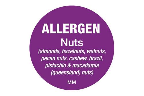 25mm Allergen Label Nuts