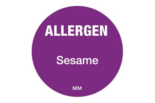 25mm Allergen Label Sesame