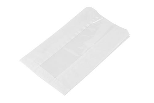 Vegware Glassine White NatureFlex Window Hot Bag 6 x 8.5 x 10in