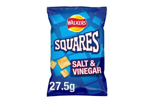 Walkers Squares Salt & Vinegar Snack Crisps 27.5g