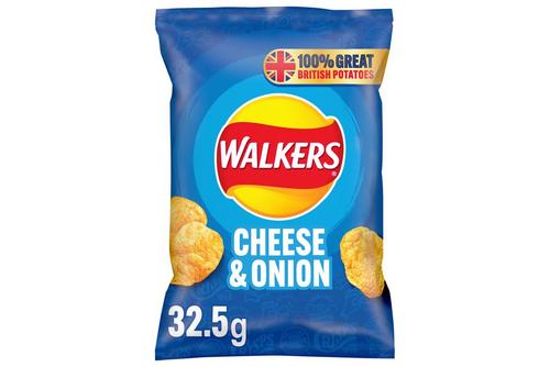 Walkers Cheese & Onion Crisps (32 x 32.5g)