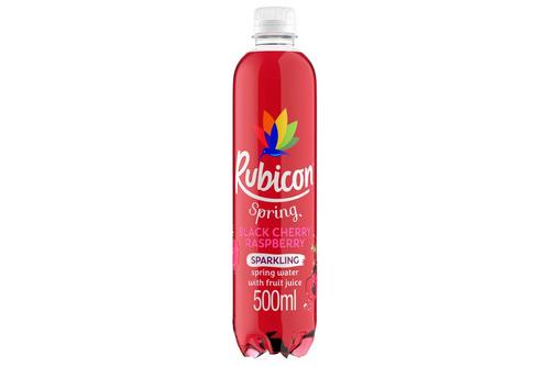 Rubicon Spring Black Cherry Raspberry Flavoured Sparkling Spring Water, 500ml