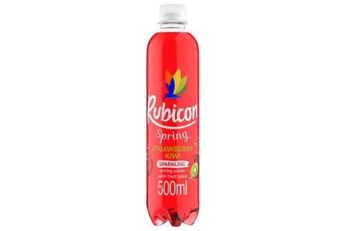 Rubicon Spring Strawberry Kiwi Flavoured Sparkling Spring Water, 500ml