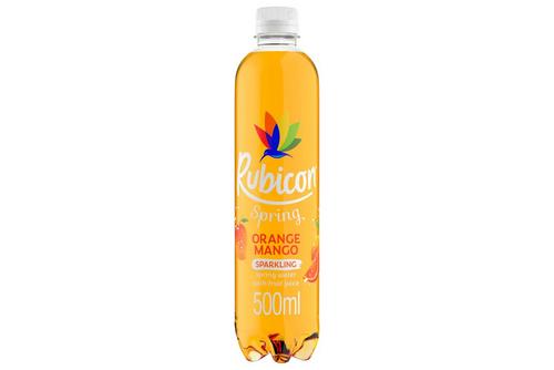 Rubicon Spring Orange Mango Flavoured Sparkling Spring Water, 500ml