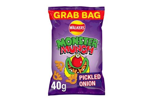 Walkers Monster Munch Pickled Onion Snacks 40g