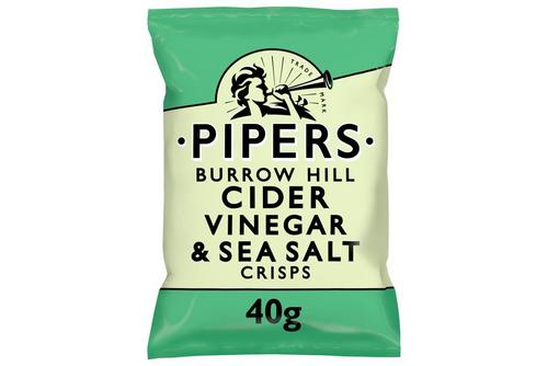 Pipers Burrow Hill Cider Vinegar & Sea Salt Crisps 40g