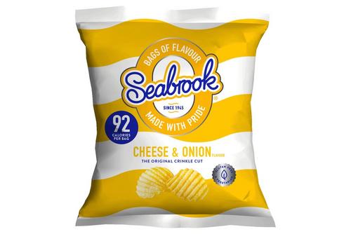 Seabrook Crinkle Crisps Cheese & Onion Flavour Cut 18g Gluten Free