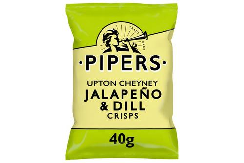 Pipers Upton Cheyney Jalapeño & Dill Crisps 40g