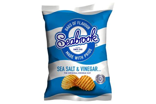 Seabrook Crinkle Cut Sea Salt & Vinegar flavour potato crisps