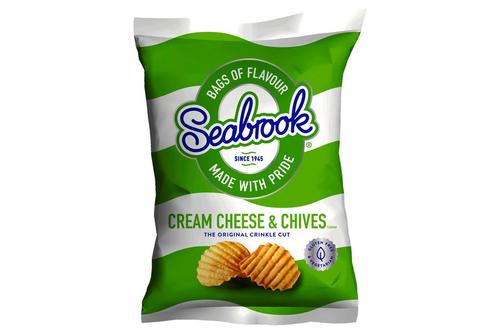 Seabrook Crinkle cut Cream Cheese & Chive Flavour Crisps