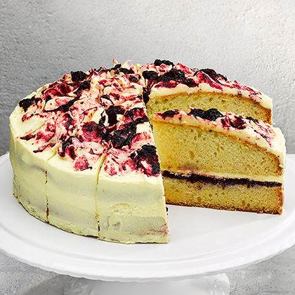 Premium Selection Vegan Blueberry & Lemon Cake (Pre-cut) (Case of 1)