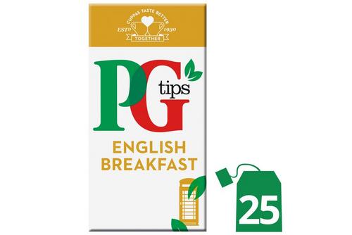 PG Tips English Breakfast Tea 25 Enveloped Bags