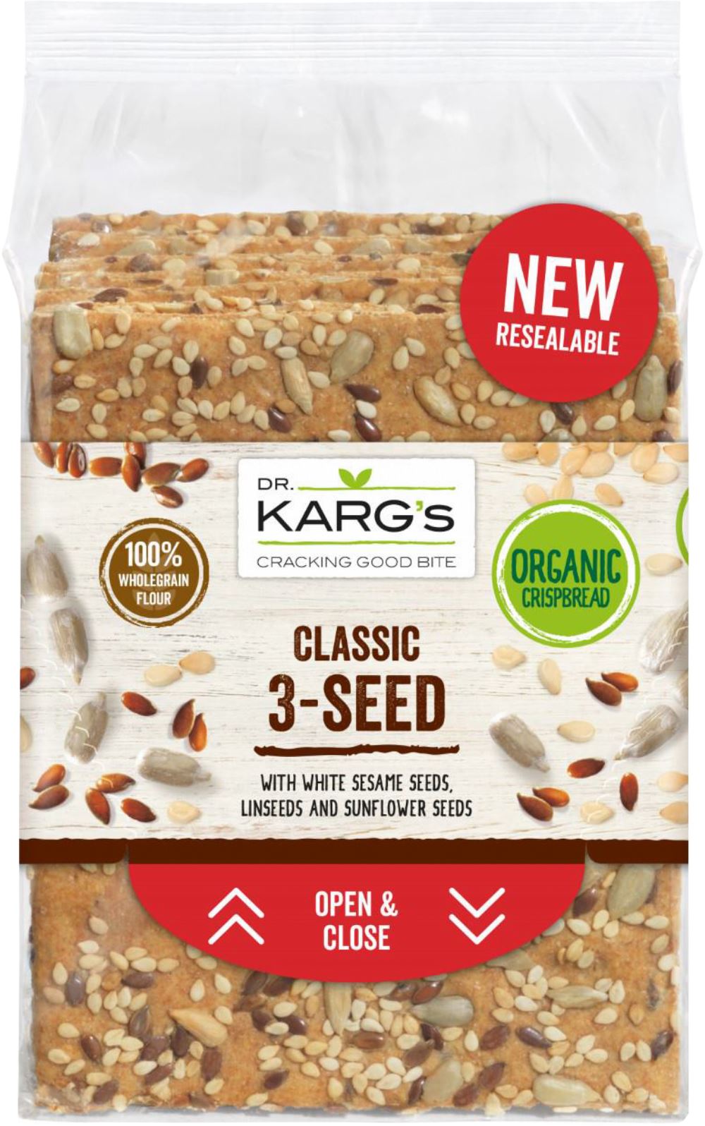 DR. KARG'S Classic 3 Seed Crispbread 200g - 1 Case