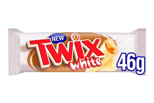 Twix Caramel & White Chocolate Fingers Biscuit Snack Bar 46g