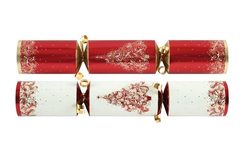 Tom Smith Red & Cream Tree Crackers 12”