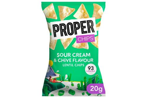 Properchips Sour Cream & Chive Lentil Chips 20g