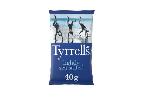 Tyrrells Lightly Sea Salted Crisps 40g