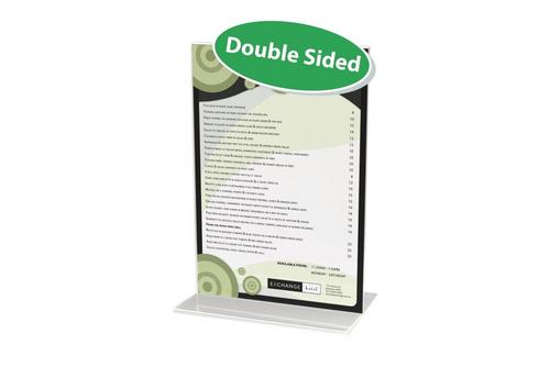 A5 Clear Perspex Double Sided Menu Holder