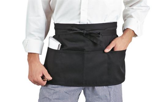 Black Money Pocket Apron 58cm (23") wide x 30cm (12") long