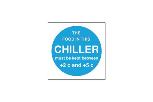 Chiller Temperature Guide 10x10cm (4x4")