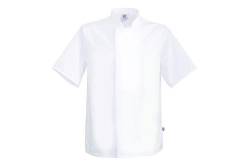 Tibard White Polycotton Short Sleeve Jacket X Large