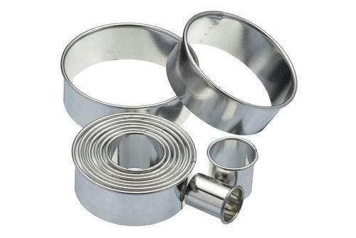 11 Piece Tinned Plate Plain Cutter Set