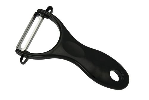 Black Plastic Finepeel Y Shape Potato Peeler with Steel Blade