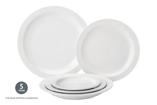 Utopia Pure White Narrow Rim Plate 23cm (9")