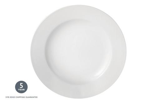 Utopia Pure White Wide Rim Plate 25.4cm (10")