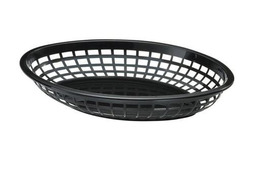 Black Plastic Oval Basket 24x15x5cm (9x6x2")