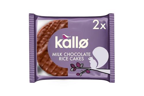 Kallo Milk Chocolate Topped Thick Rice Cakes