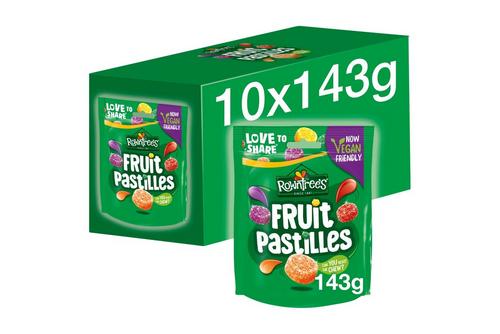 Rowntree's Fruit Pastilles Vegan Friendly Sweets Sharing Pouch 143g