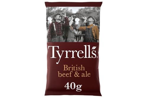 Tyrrells Beef & Ale Crisps 40g