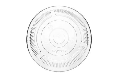 Vegware 96-Series 1K PLA flat lid with straw slot