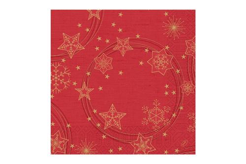 Duni Star Shine Red Napkins 3Ply (Design 2)