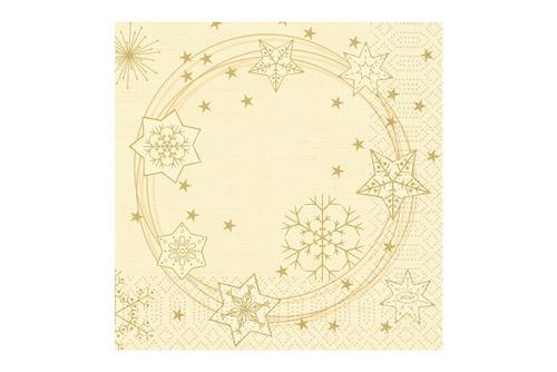 Duni Star Shine Cream Napkins 3Ply (Design 1)