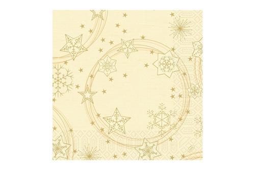 Duni Star Shine Cream Napkins 3Ply (Design 2)