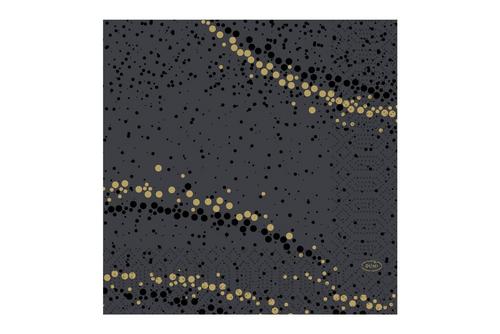 Duni Golden Stardust Black Napkins 3Ply