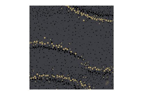 Duni D-Soft Golden Stardust Black Napkins 3Ply